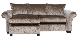 HOME Glitz Fabric Movable Corner Chaise Sofa - Mink.